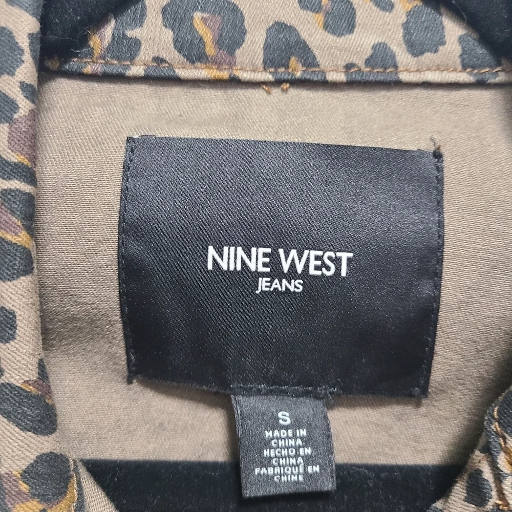 Nine‎ West Sarah Denim Jacket In Tan Bengal Bonanza Small